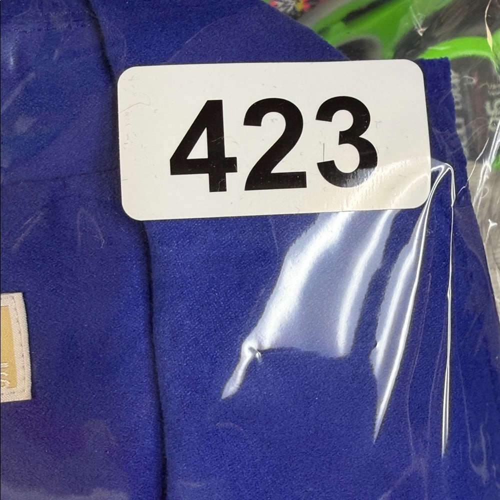 Michael Kors Women's Blue Moto Jacket Size L Zipper Accents - Picture 12 of 12